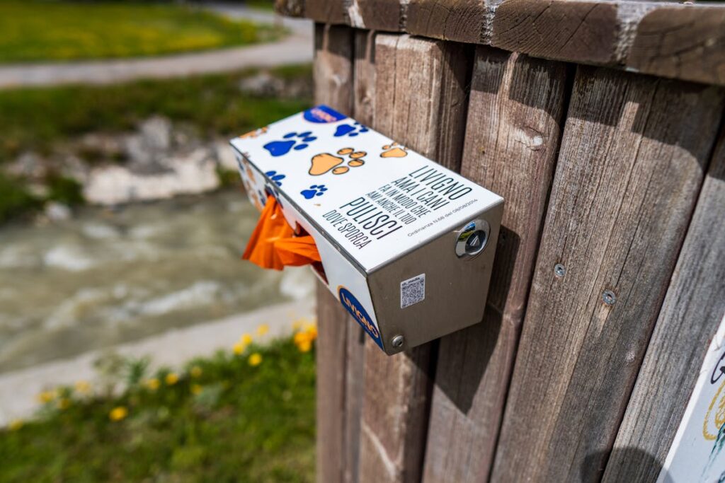 Where do you throw poop bags?